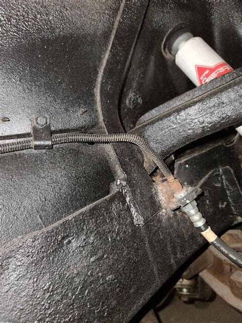 Rear brake line routing question 